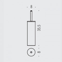 Colombo Basic Туалетный ерш, напольный, цвет: чёрный матовый