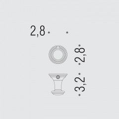 Colombo Hermitage Крючок LC77, цвет: PVD нержавеющая сталь