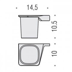 Colombo Alize Стакан подвесной, SX, цвет: хром/матовое стекло