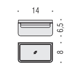 Colombo Over Мыльница подвесная, цвет: матовая сталь/матовое стекло