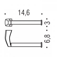 Colombo Road Держатель туалетной бумаги, подвесной, цвет: хром