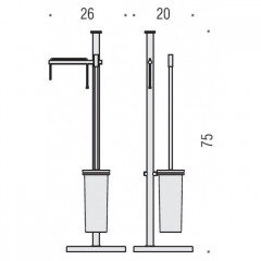 Colombo Plus Стойка 75 см, цвет: хром
