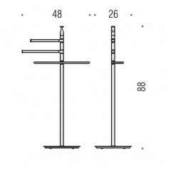 Colombo Planets Стойка 88 см, с полотенцедержателем, цвет: хром