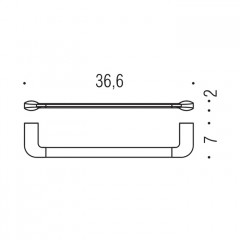 Colombo Trenta Полотенцедержатель 36.5см, цвет: хром