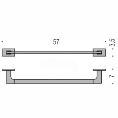 Colombo Look Полотенцедержатель 57см, цвет: хром