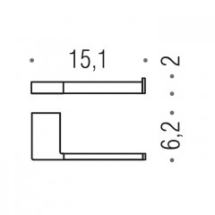 Colombo MiniQ Держатель для т/б DX, цвет: золото матовое