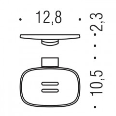 Colombo Trenta Мыльница подвесная, цвет: PVD графит матовый