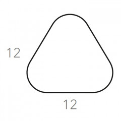 Colombo Adj Треугольный костер, 12x12 см, цвет: белый/панна котта