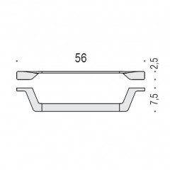 Colombo Alize Полотенцедержатель 56см, цвет: хром