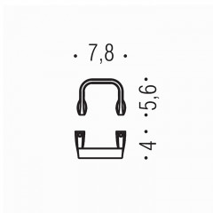 Colombo Trenta Крючок PT27, цвет: PVD графит матовый