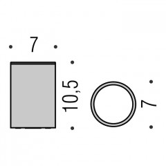 Colombo Plus Стакан металлический, настольный, цвет: PVD графит полированный