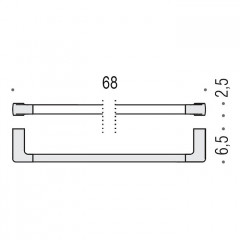 Colombo Lulu Полотенцедержатель 68см, цвет: PVD золото
