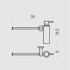 Colombo Plus Полотенцедержатель с дозатором для жидкого мыла, подвесной, цвет: PVD нержавеющая сталь