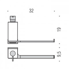 Colombo Look Дозатор для жидкого мыла с полотенцедержателем, подвесной, цвет: PVD Vintage/матовое стекло