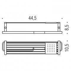 Colombo Time Полка 44.5см, SX, с полотенцедержателм и держателем для т/б., цвет: хром