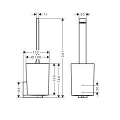 Hansgrohe WallStoris Держатель для туалетного ершика, цвет: матовый черный