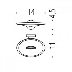 Colombo Plus Мыльница подвесная, цвет: PVD нержавеющая сталь
