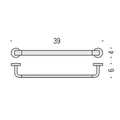 Colombo Nordic Полотенцедержатель 39см, цвет: хром