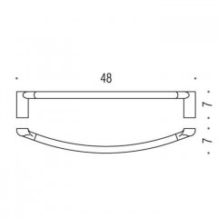 Colombo Luna Полотенцедержатель 45см, цвет: хром