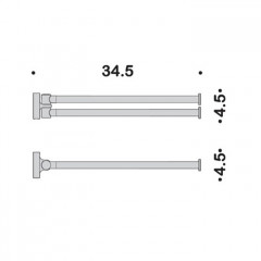 Colombo Plus Полотенцедержатель 34.5см, двойной, цвет: PVD золото матовое