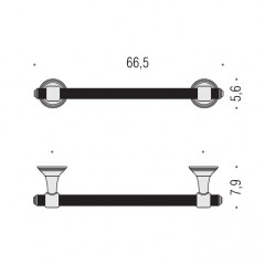 Colombo Hermitage Полотенцедержатель 66см, цвет: античная бронза