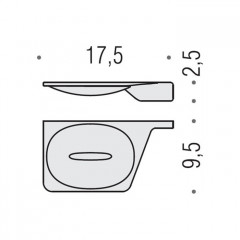Colombo Alize Мыльница подвесная, SX, цвет: хром