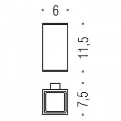 Colombo MiniQ Стакан подвесной, цвет: чёрный матовый