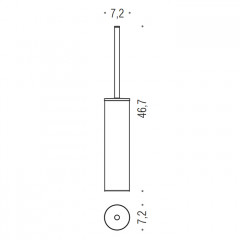 Colombo Mini Туалетный ерш, напольный, цвет: PVD графит матовый