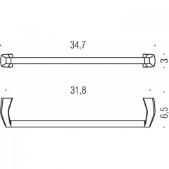 Colombo Road Полотенцедержатель 35см, цвет: хром/карбон