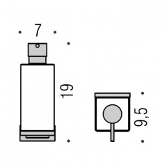 Colombo Look Дозатор для жидкого мыла, подвесной, цвет: PVD Vintage/матовое стекло