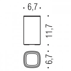 Colombo Trenta Стакан настольный, цвет: PVD графит матовый