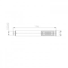 Bossini Nobu Душевая лейка с моноструей из нержавеющей стали.,цвет Mat brushed S.S.