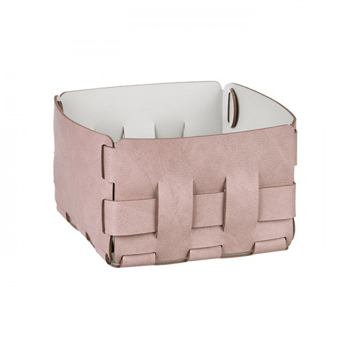 Colombo Adj Корзинка Mini Bottega, 19x19H13 см, цвет: пепельная роза/устричный