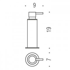 Colombo Plus Дозатор для жидкого мыла, настольный, цвет: PVD графит полированный