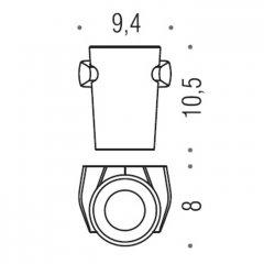 Colombo Road Стакан подвесной, цвет: хром/матовое стекло