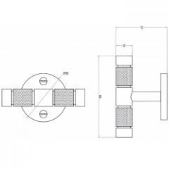 Bertocci Officina 01 Крючок, двойной, цвет: золото матовое
