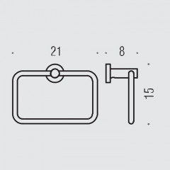 Colombo Plus Полотенцедержатель кольцо, цвет: PVD графит матовый