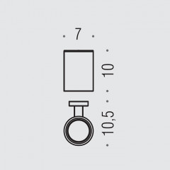 Colombo Plus Стакан подвесной, цвет: PVD графит полированный