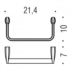 Colombo Trenta Полотенцедержатель 21см, цвет: черный матовый