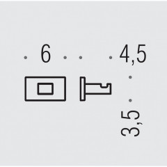 Colombo Look Крючок одинарный LC27, цвет: PVD vintage матовый