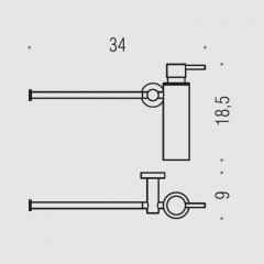 Colombo Plus Полотенцедержатель с дозатором для жидкого мыла, подвесной, цвет: PVD Vintage