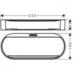 Hansgrohe WallStoris Корзина для хранения, цвет: белый матовый