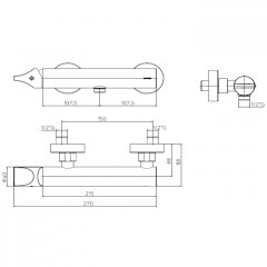 BOSSINI APICE Смеситель для душа, на 1 выход, цвет хром