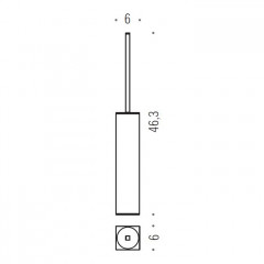 Colombo MiniQ Ершик напольный, цвет: золото матовое