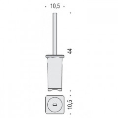 Colombo Forever Туалетный ерш, напольный, цвет: хром/матовое стекло