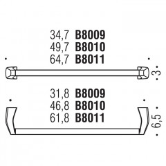 Colombo Road Полотенцедержатель 65см, цвет: хром/карбон