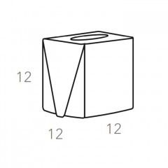 Colombo Adj Салфетница Kleenex, 12x12H12 см, цвет: черный/серый