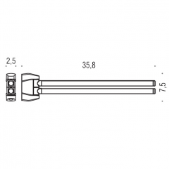 Colombo Road Полотенцедержатель 36см, двойной поворотный, цвет: хром