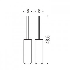 Colombo Look Туалетный ерш напольный, цвет: PVD нержавеющая сталь