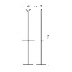Colombo Planets Стойка вешалка 178 см, с полотенцедержателем, цвет: хром
